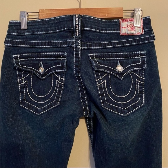 True Religion Disco Joey Big T Fray Hem Twisted Seam Jeans - 28 - Picture 8 of 16